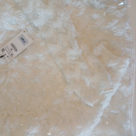 Zara White Sequence crop top - Picture 1 of 10
